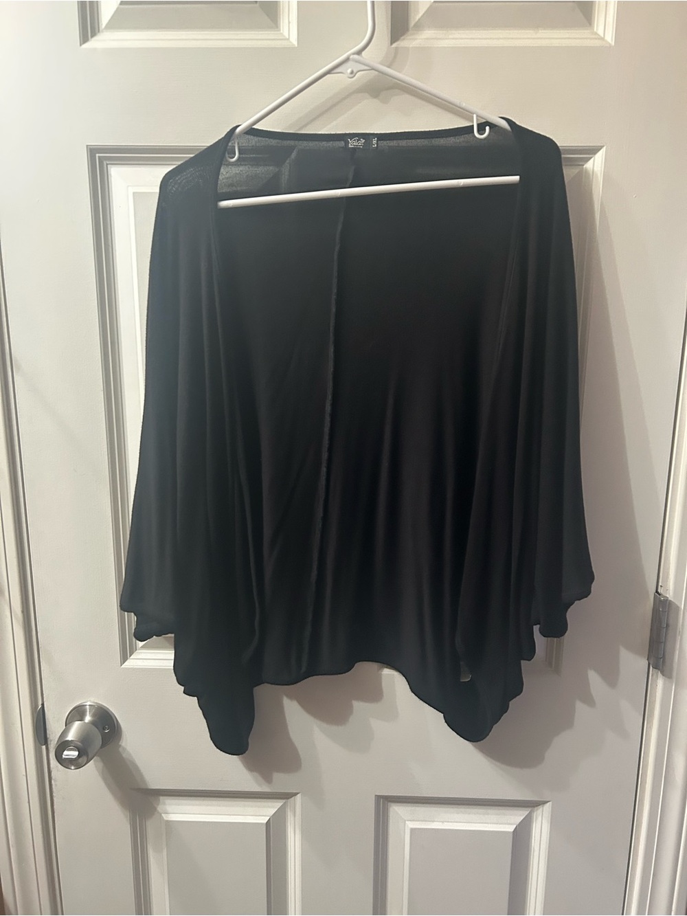 Yala Black Open-Front cacoon wrap.